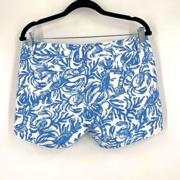 Lilly Pulitzer Women's Callahan Chino Shorts Resort White Blue On a Roll Size 2 - Picture 2 of 11